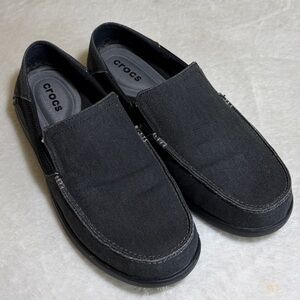 CROCS Men’s Dark Gray Canvas Slip-On Loafers Sz 12